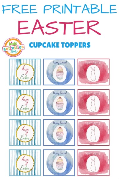 Free Printable Easter Cupcake Toppers Kids Activities Blog