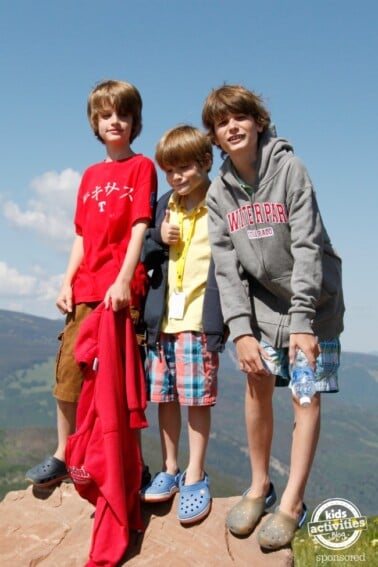 family adventure on the mountain