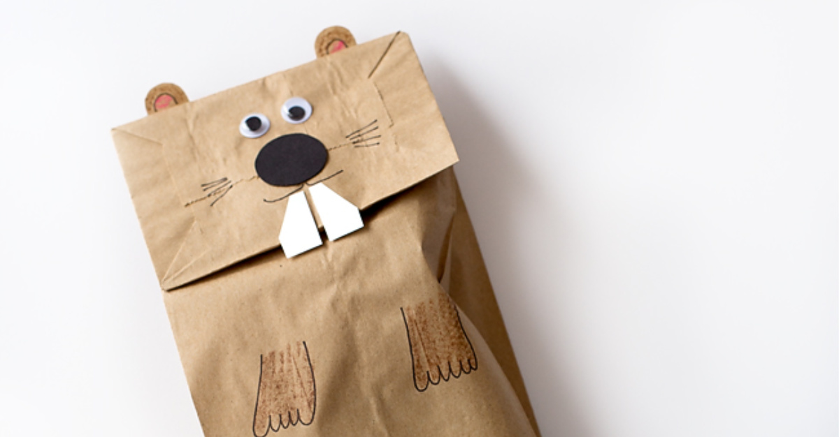 Make A Paper Bag Groundhog Puppet For Groundhog Day 2023 Kids