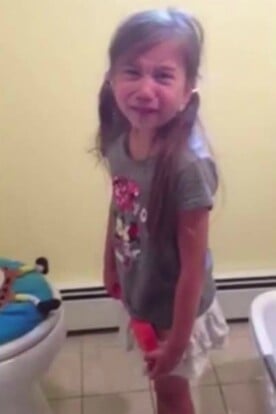 Little Girl Heartbroken When She Finds Out Her Favorite Toilet Is Going