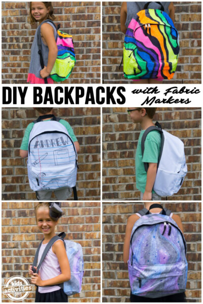 DIY Backpacks with Fabric Markers Kids Activities Blog