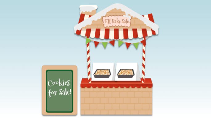 Elf on the Shelf Bake Sale Table
