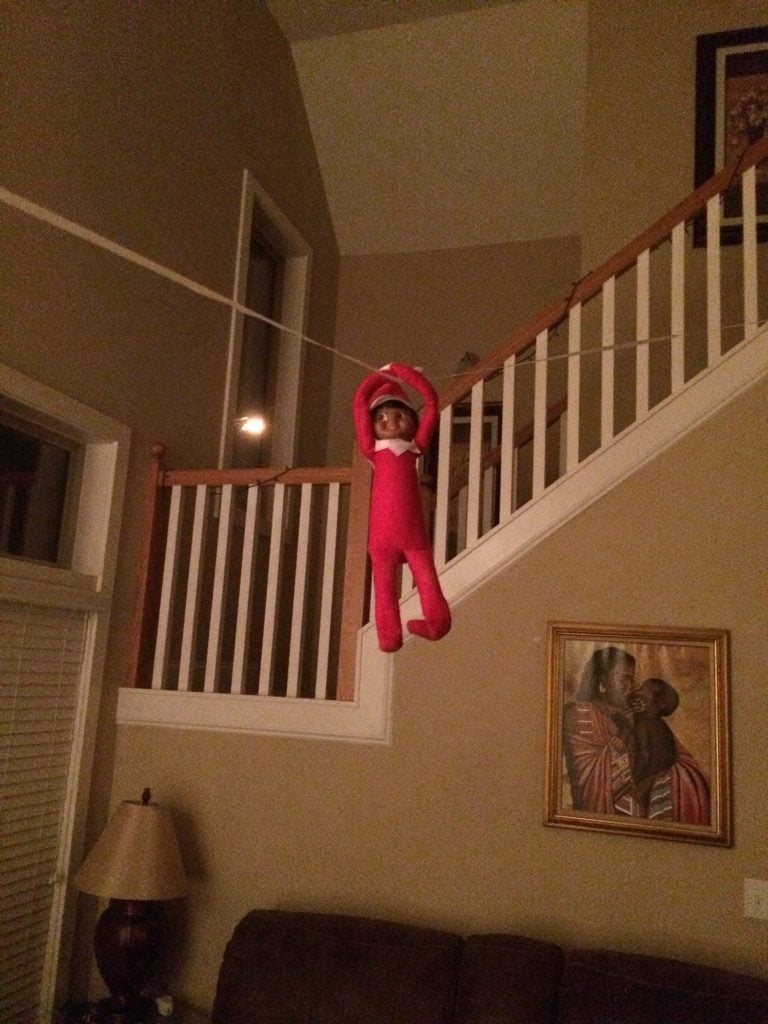 Elf on the Shelf Zipline