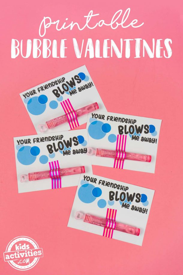 DIY Printable Bubble Valentines are Candy-Free, Fun, and Easy!