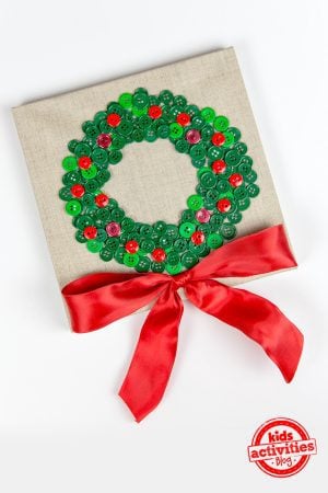 Christmas Button Wreath