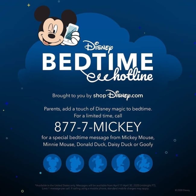 Disney Bedtime Hotline Returns 2020 Your Kids Can Get A Free Bedtime