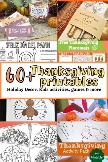 60+ Free Thanksgiving Printables - Holiday Decor, Kids Activities ...