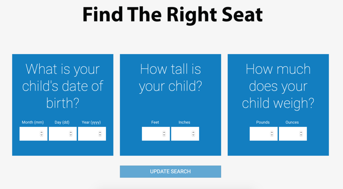 This New Tool Helps You Choose the Right Car Seat For Any Age Kids