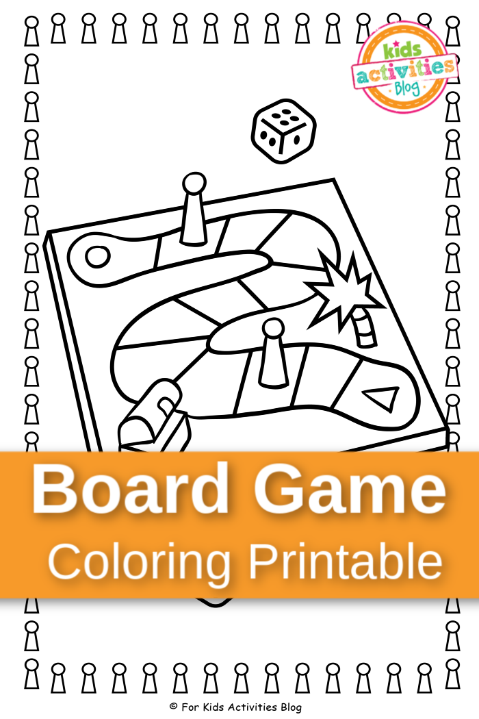 Game Coloring Pages For Kids 2025 - Board Game Coloring Printable 