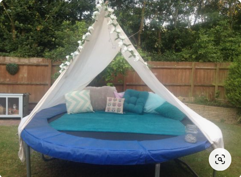 These Old Trampolines Have Been Transformed into Outdoor Dens and I Need One Kids Activities Blog