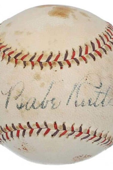 Bath Ruth New York Yankees Autographed Baseball