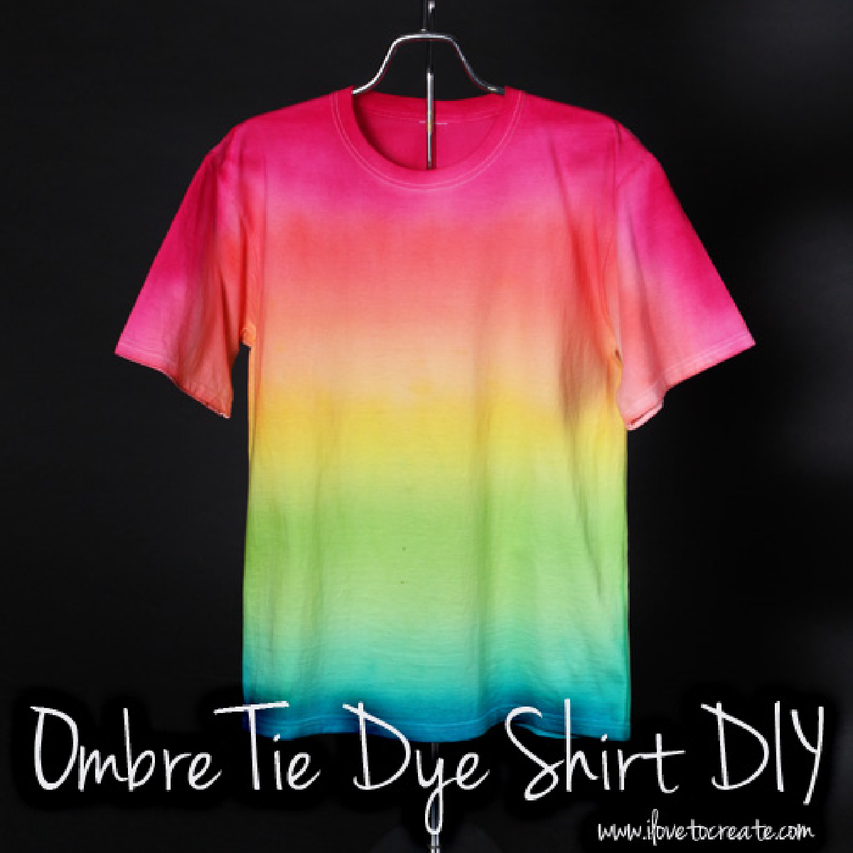 Tie Dye Craft- red orange yellow green ombre shirt - Kids activities Blog
