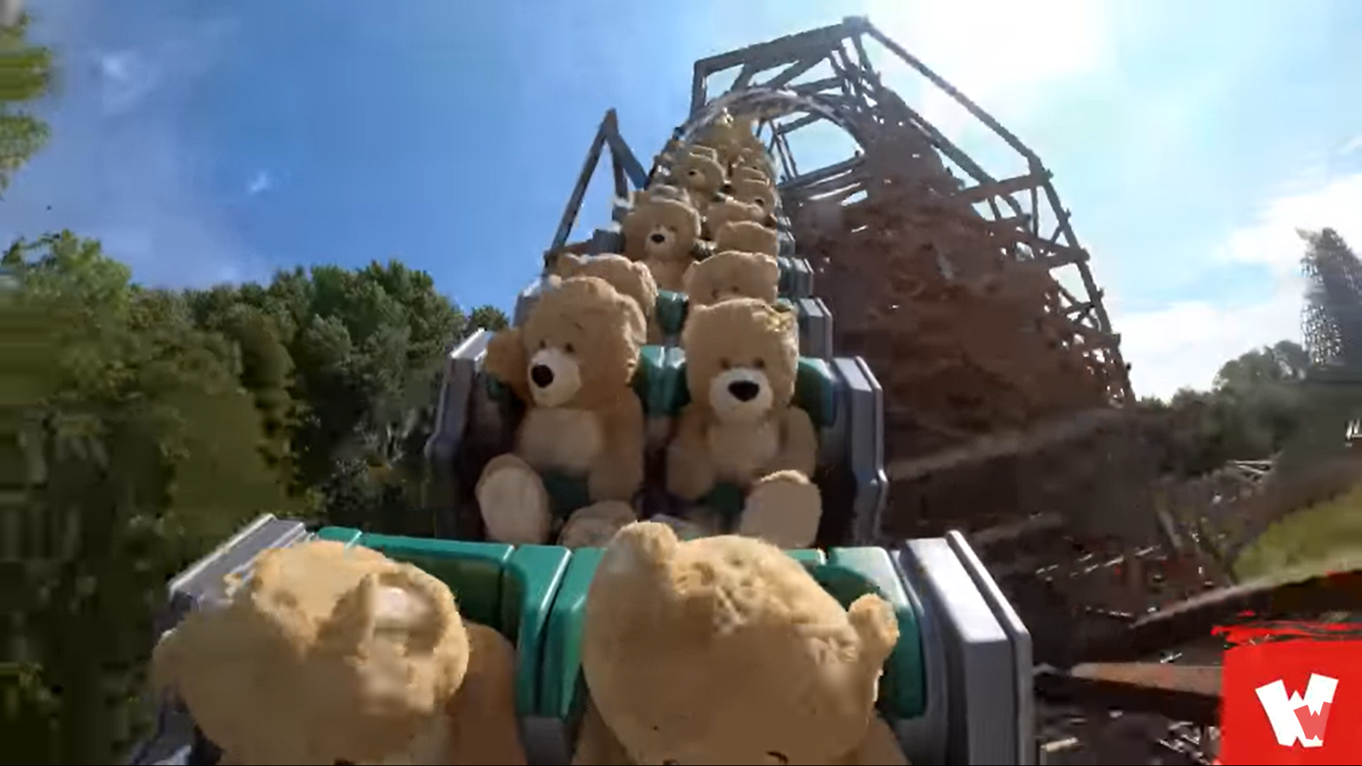 You Can Watch A Rollercoaster Ride Filled With Giant Teddy Bears and It ...
