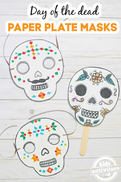 Beautiful Day of the Dead Mask Craft with Printable Template | Kids ...