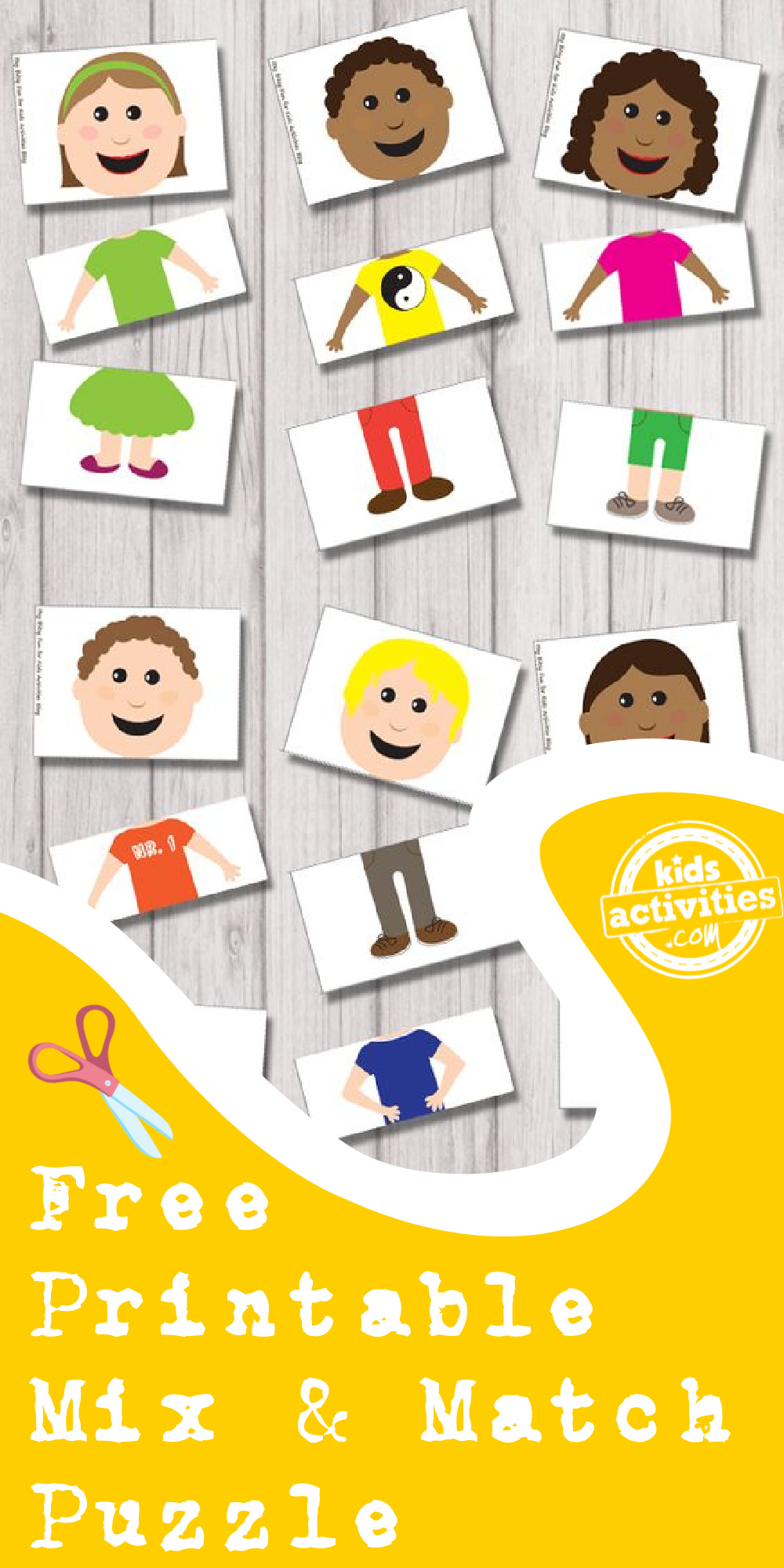 Free Printable Mix and Match Puzzles for Kids | Kids Activities Blog