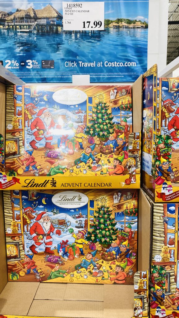 Costco Is Selling A Lindt Advent Calendar Filled With Assorted Chocolates  and I'm On My Way Kids Activities Blog