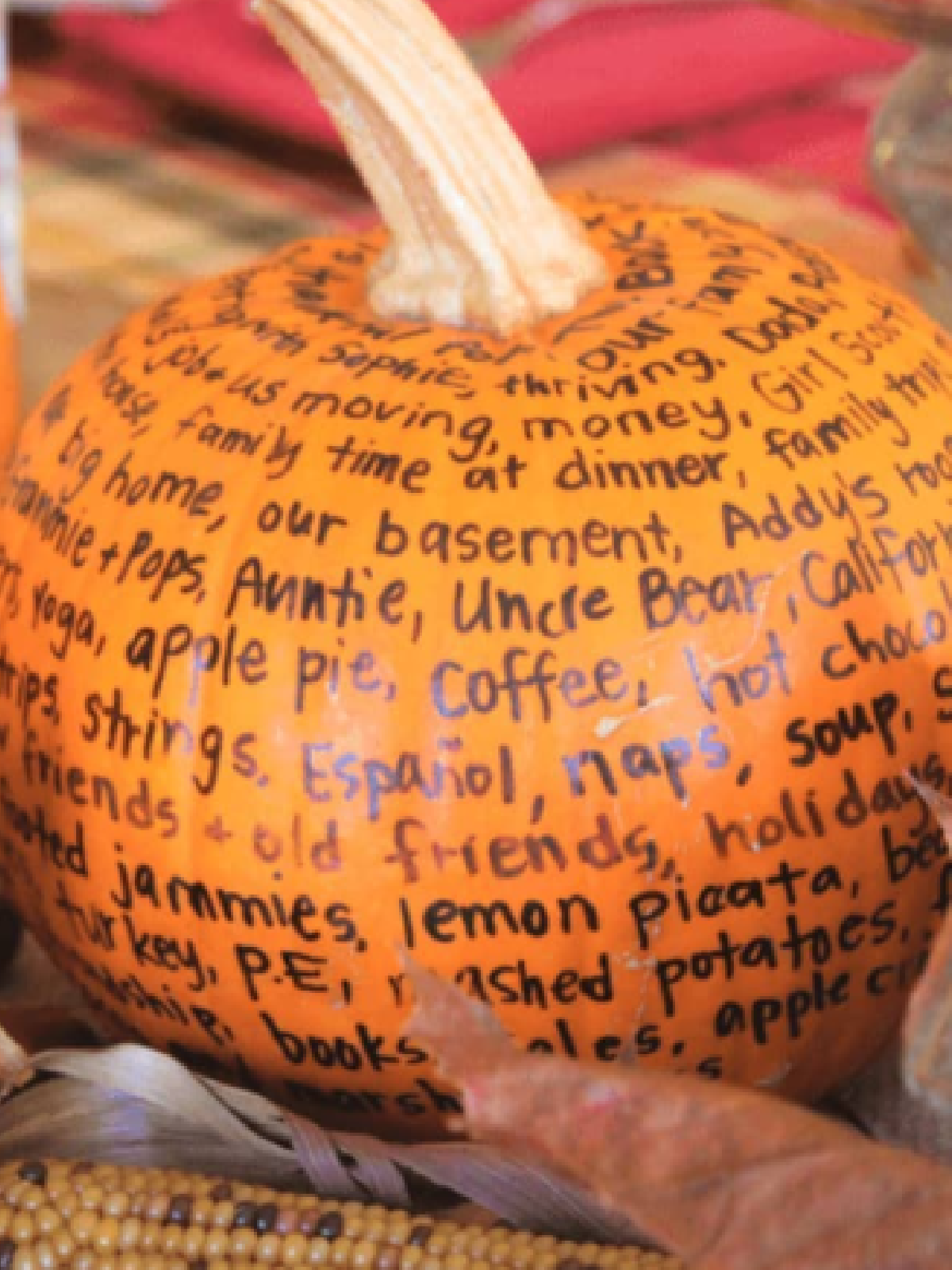 Pumpkin Craft- Pumpkin with words written on it - Kids Activities Blog