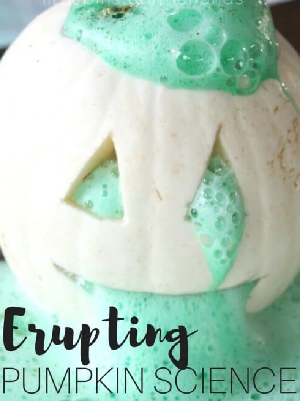 Pumpkin Craft- Pumpkin science experiment with green foam- Kids Activities Blog