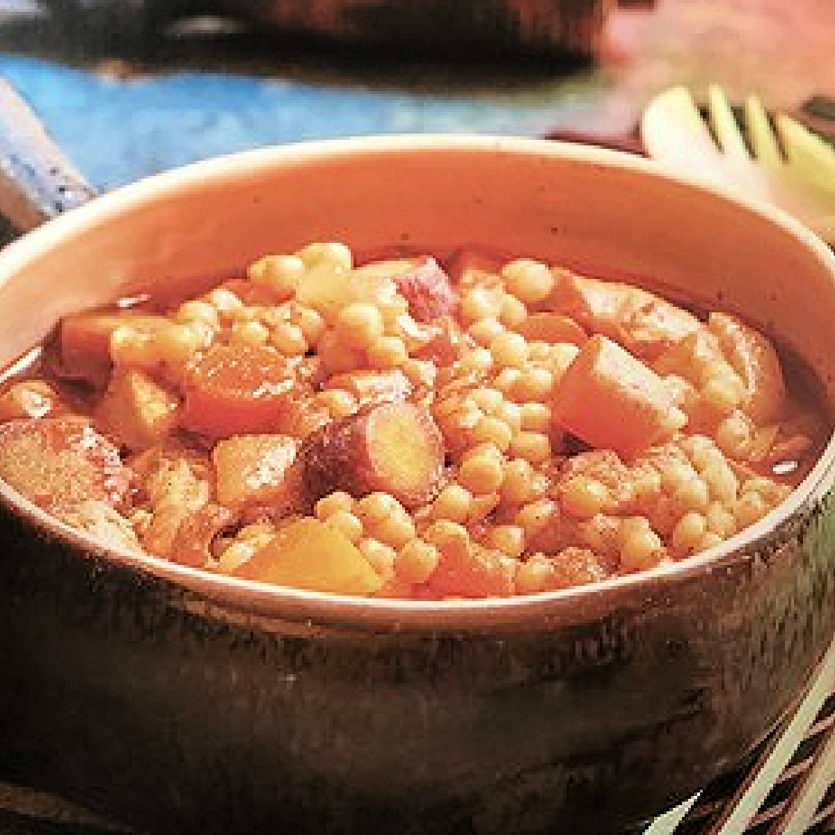 Mandalorian food- spicy mandalorian stew in a n orange bowl- Kids Activities Blog