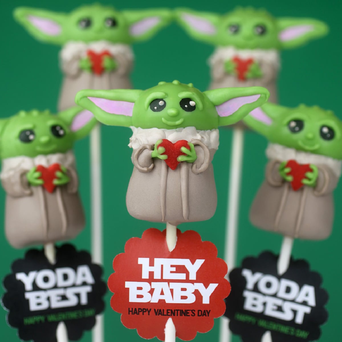 Mandalorian food- Baby yoda cake pops on sticks- Kids Activities Blog