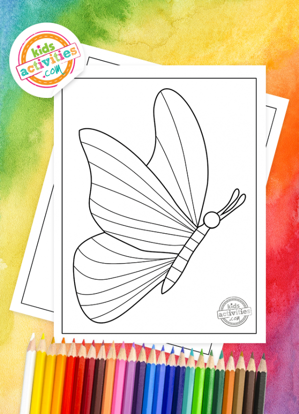 Free Rainbow Butterfly Coloring Pages to Color • Kids Activities Blog