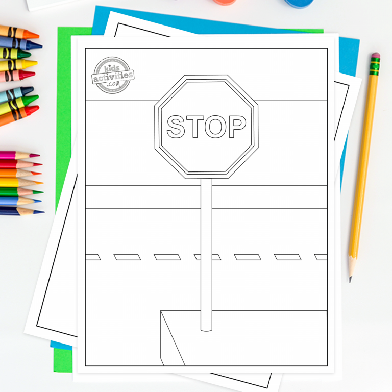 7 Free Printable Stop Sign & Traffic Signal and Signs Coloring Pages ...