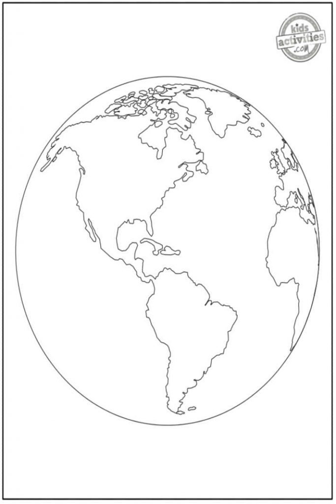 Globe Coloring Pages