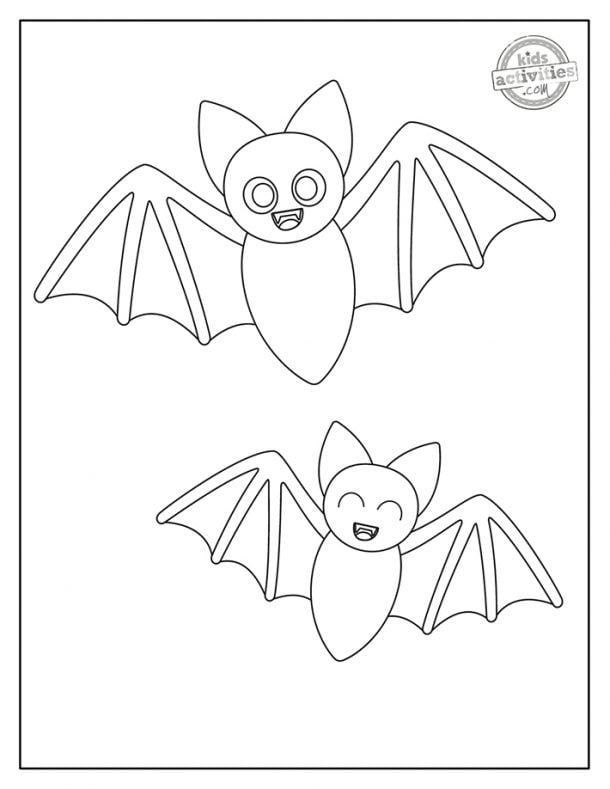Spookily Cute Bat Coloring Pages - Baby Nursery Decor, Room Themes