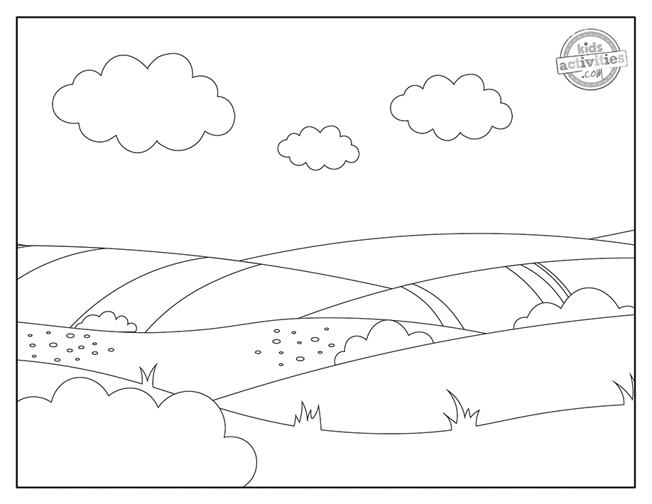 Landscape Coloring Pages For Kids Printable Coloring Pages