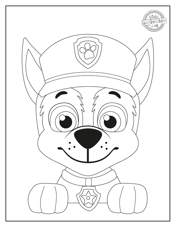 Paw Patrol Characters Coloring Sheet