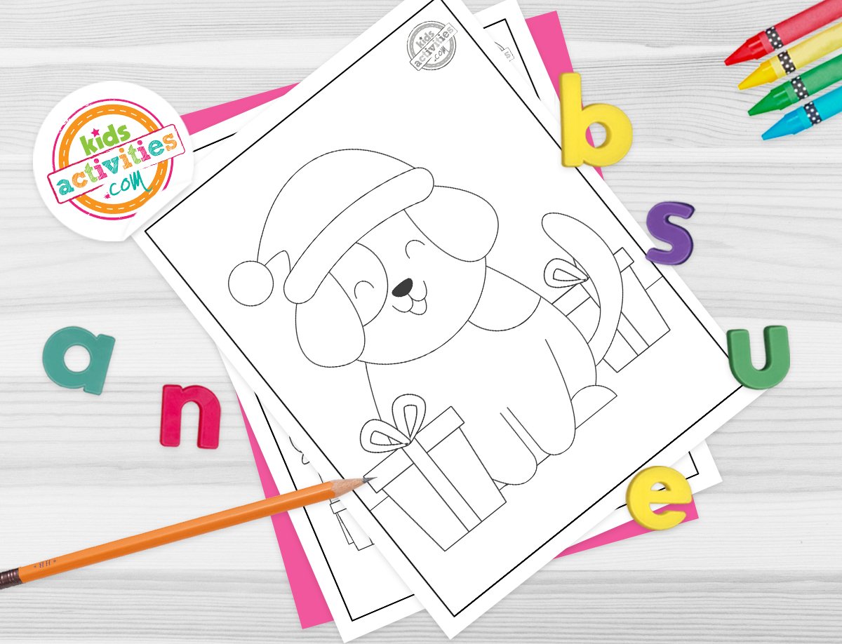 Free Printable Puppy Christmas Coloring Pages | Kids Activities Blog