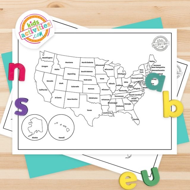 Blank United States Map Coloring Pages You Can Print Kids Activities Blog United States Map Coloring Pages Square 640x640