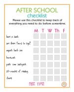 Free School Supplies, an After School Routine Checklist, and Snack • KAB