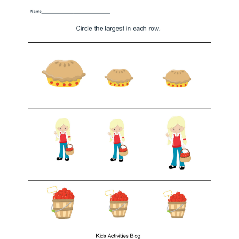 Free Apple Themed Worksheets for Preschool & Kindergarten | Kids ...