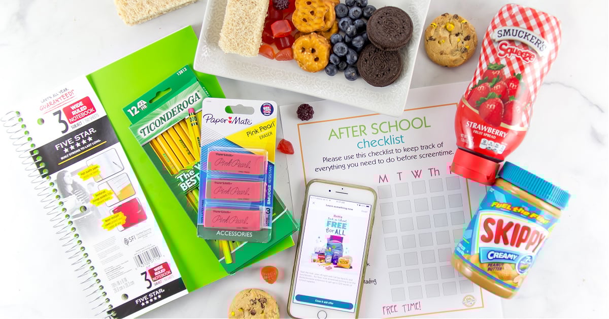 free school supplies an after school routine checklist