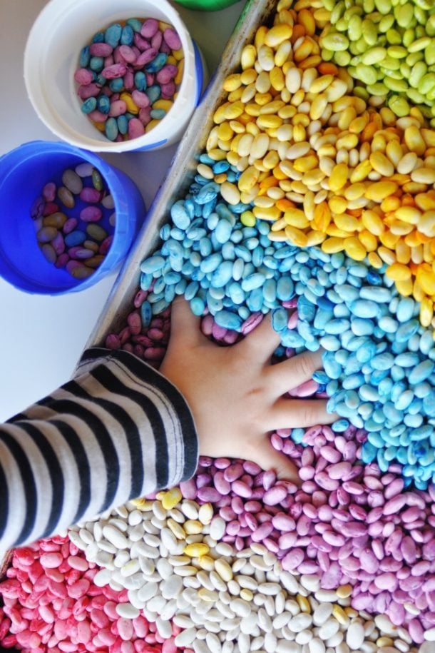 How to Easily Dye Rice for Sensory Bins | Kids Activities Blog