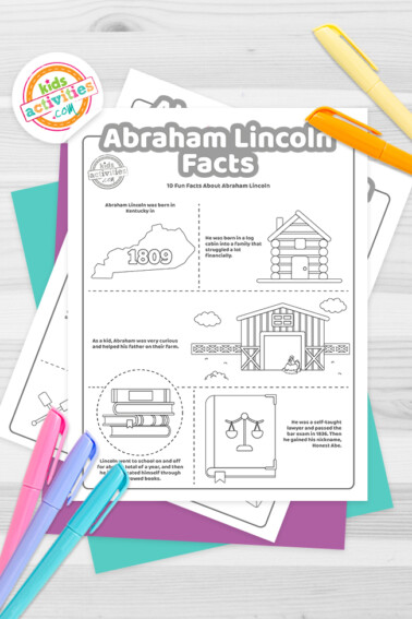 Printable Abraham Lincoln Facts for Kids | Kids Activities Blog