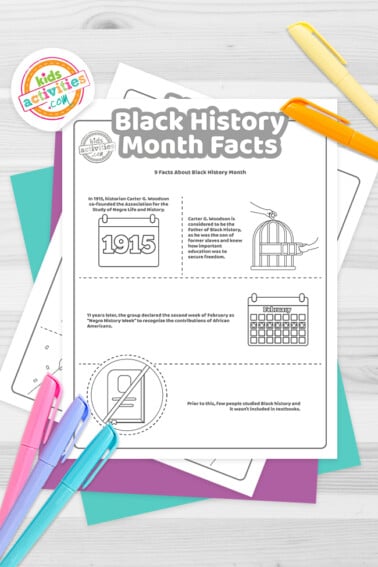 Printable Black History Month Facts for Kids | Kids Activities Blog