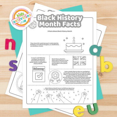 Printable Black History Month Facts for Kids | Kids Activities Blog