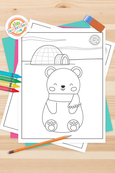 Polar Bear Coloring Pages Feature Image