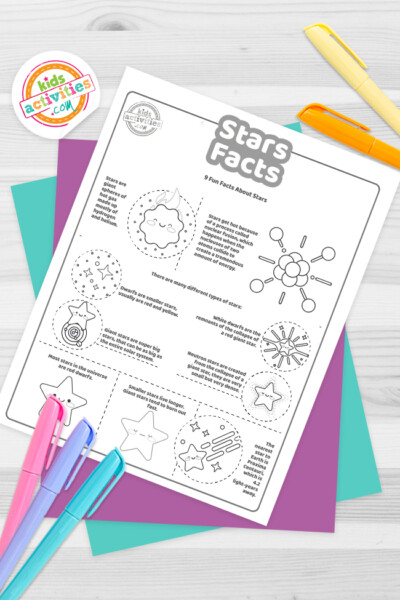 Fun Facts About Stars Facts For Kids to Print and Learn | Kids ...