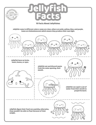 Fun Jellyfish Facts for Kids to Print &amp; Play |Kids Activities Blog