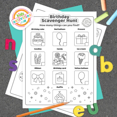 Free Printable Birthday Scavenger Hunt For Kids | Kids Activities Blog