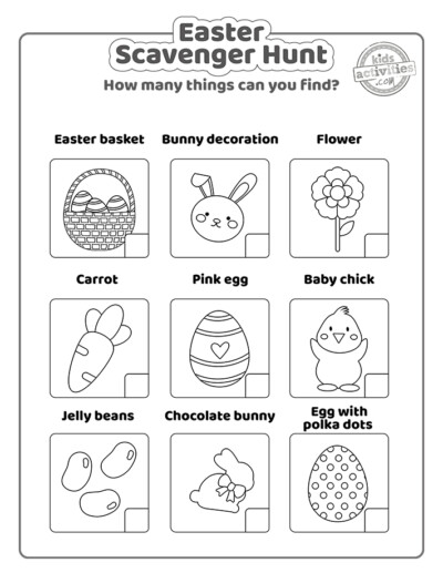 Free Easter Scavenger Hunt for Kids You Can Print | Kids Activities Blog