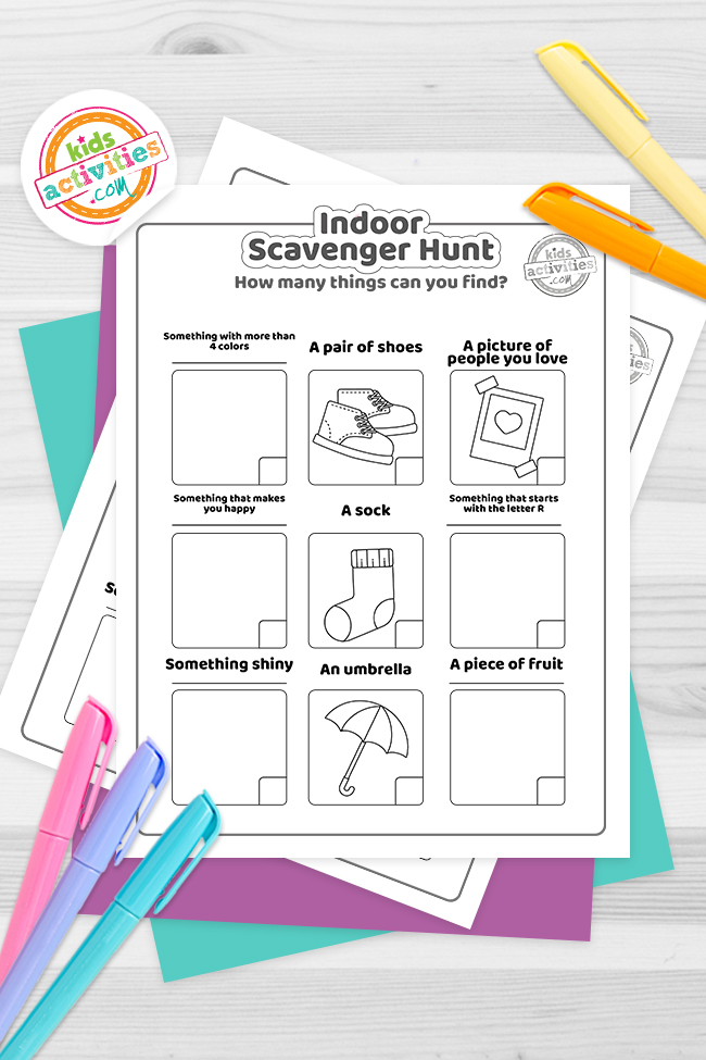Indoor Scavenger Hunt For Kids Free Printable Thrifty Nw Mom