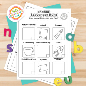 Indoor Scavenger Hunt Printables Kids Activities Blog