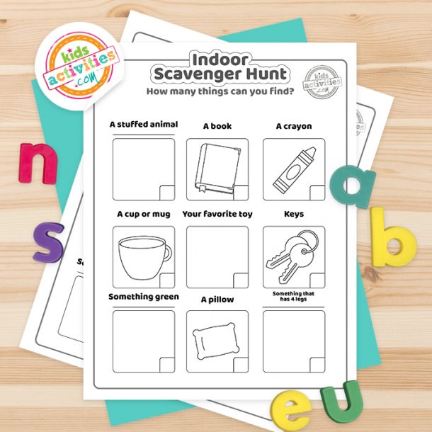 Indoor Scavenger Hunt Printables Kids Activities Blog