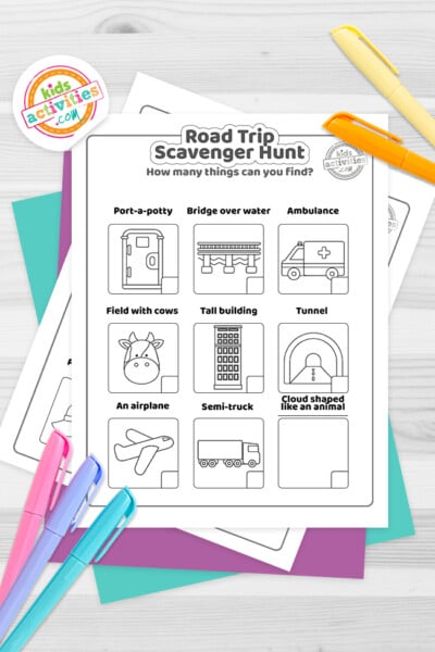Free Printable Road Trip Scavenger Hunt | Kids Activities Blog