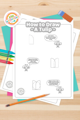 How To Draw A Tulip Easy Printable Lesson For Kids Kids Activities Blog