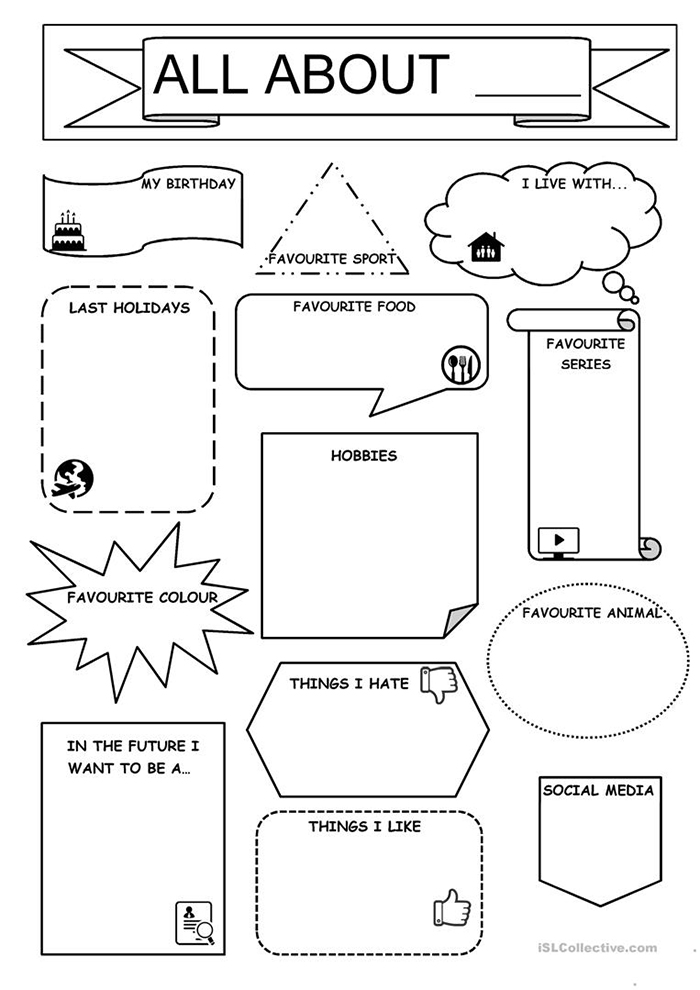 All About Me Template Worksheets 2023 